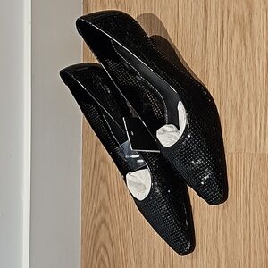 BNWT Zara Black Low Heels Size 37/ 6.5